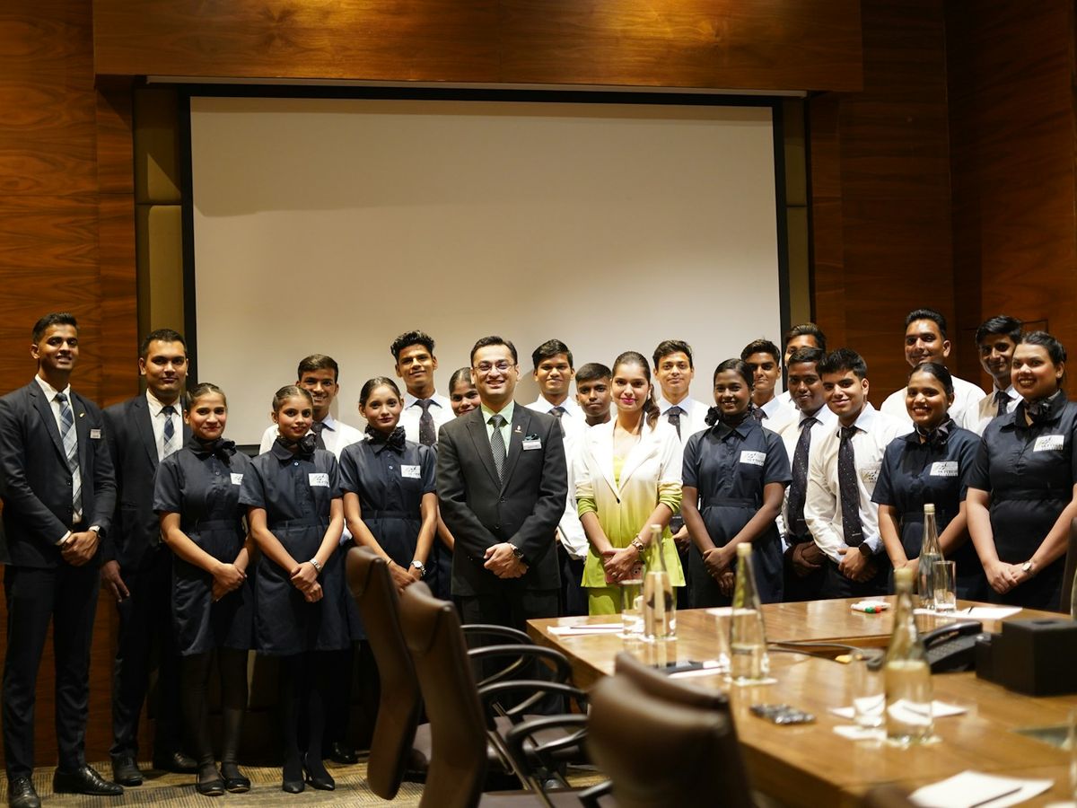 A corporate team in a meeting room